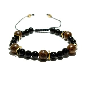 Onyx Edge Bead Bracelet