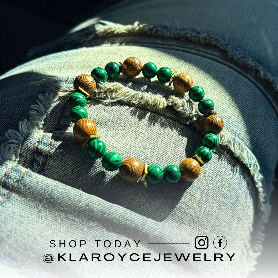 Stable Abundance - Malachite Bead Bracelet