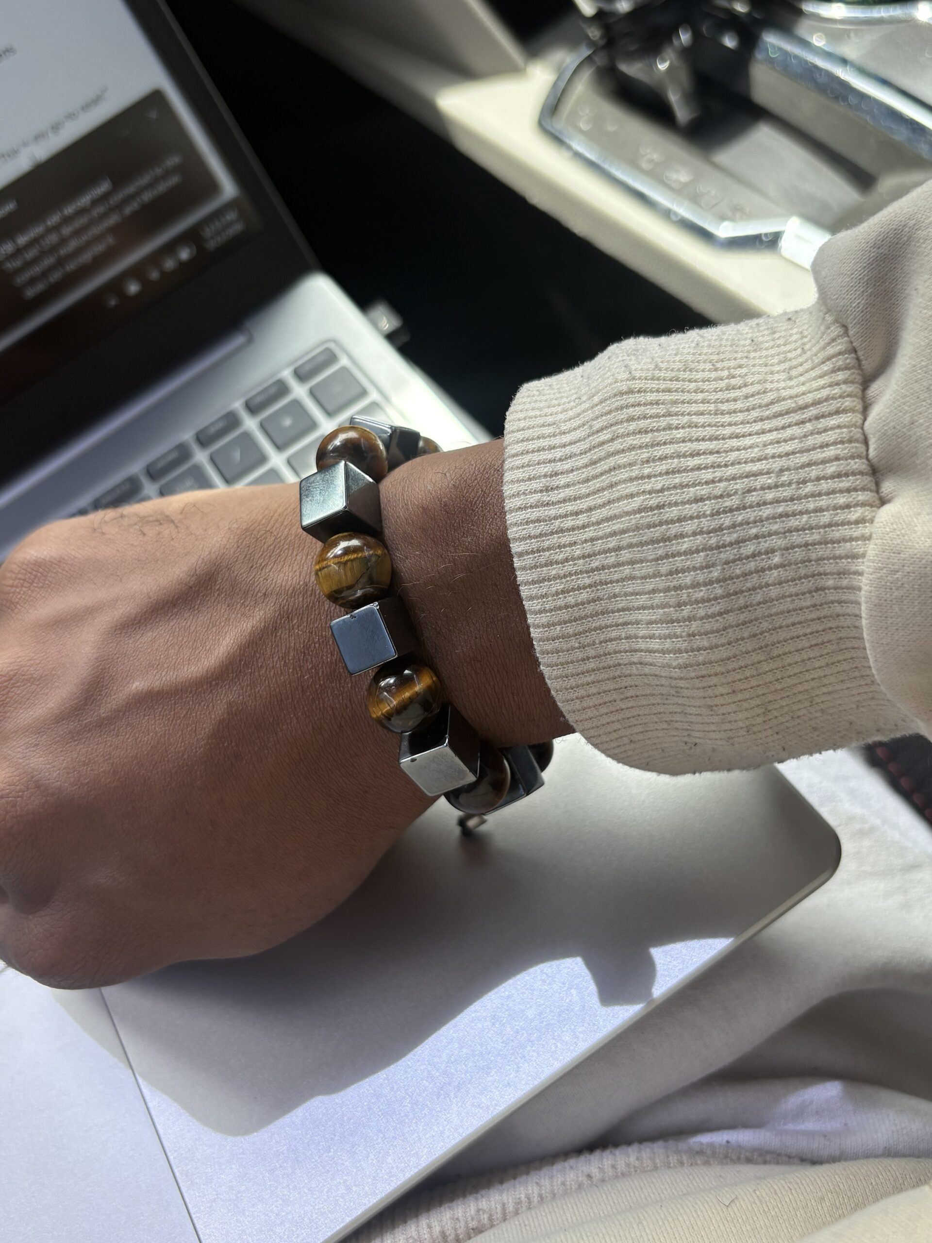 Iron Will Tiger’s Eye & Hematite Bracelet